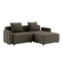 Cobana Lounge Sofa 2 - Sitzer in Braun mit Armlehnen und Hocker, modernes Outdoor - Design aus Aluminium und Olefin. | Cobana Lounge Sofa - 2 seater - Cobana Brown Mit Armlehnen Mit Hocker | SACKit