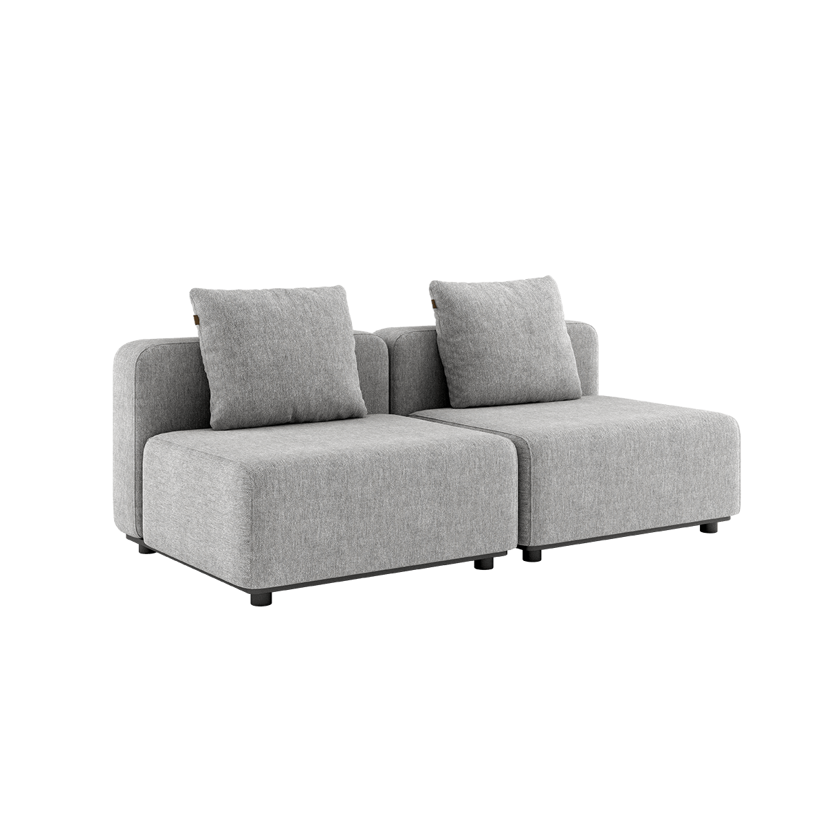 Cobana Lounge Sofa 2 - Sitzer ohne Armlehnen in Cobana Sand Melange, modernes Outdoor - Modulsofa ohne Hocker | Cobana Lounge Sofa - 2 seater - Cobana Sand Melange Ohne Armlehnen Ohne Hocker | SACKit