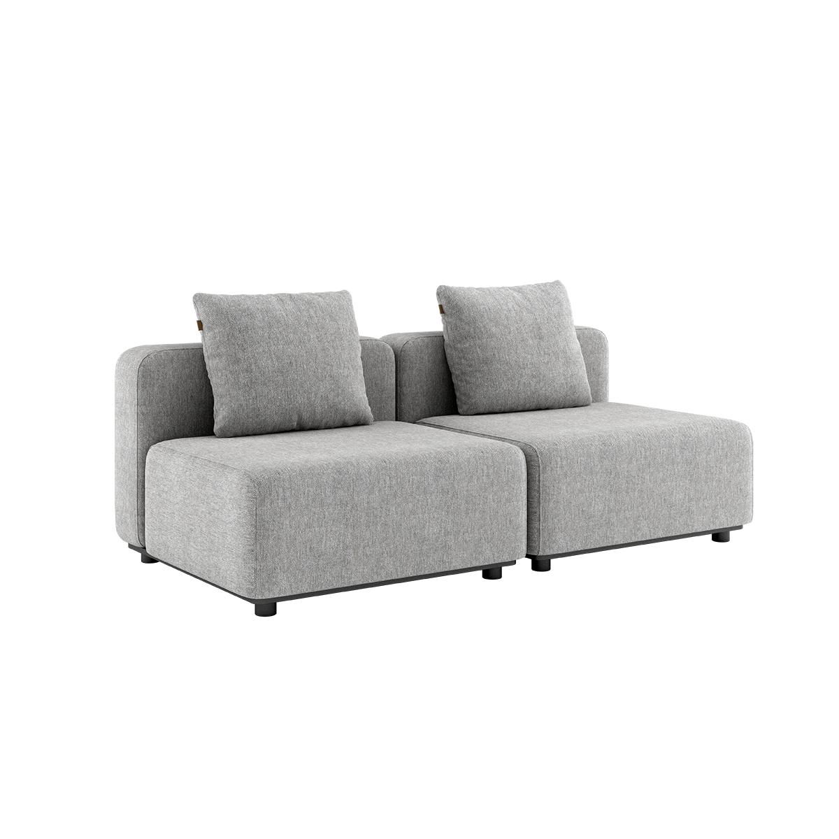 Cobana Lounge Sofa 2 - Sitzer ohne Armlehnen in Cobana Sand Melange, modernes Outdoor - Modulsofa ohne Hocker | Cobana Lounge Sofa - 2 seater - Cobana Sand Melange Ohne Armlehnen Ohne Hocker | SACKit