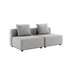Cobana Lounge Sofa 2 - Sitzer ohne Armlehnen in Cobana Sand Melange, modernes Outdoor - Modulsofa ohne Hocker | Cobana Lounge Sofa - 2 seater - Cobana Sand Melange Ohne Armlehnen Ohne Hocker | SACKit