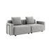 Cobana Lounge Sofa 2-Sitzer in Cobana Sand Melange mit Armlehnen ohne Hocker, Outdoor-Aluminiumrahmen