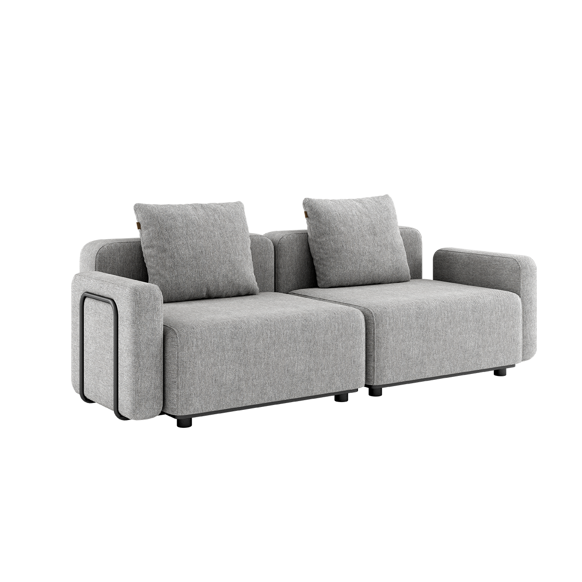 Cobana Lounge Sofa 2 - Sitzer in Cobana Sand Melange mit Armlehnen ohne Hocker, modernes Outdoor - Design | Cobana Lounge Sofa - 2 seater - Cobana Sand Melange Mit Armlehnen Ohne Hocker | SACKit