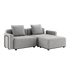 Cobana Lounge Sofa 2 - Sitzer in Cobana Sand Melange mit Armlehnen und Hocker, modernes Outdoor - Design | Cobana Lounge Sofa - 2 seater - Cobana Sand Melange Mit Armlehnen Mit Hocker | SACKit