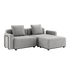 Cobana Lounge Sofa 2 - Sitzer in Cobana Sand Melange mit Armlehnen und Hocker, modernes Outdoor - Design | Cobana Lounge Sofa - 2 seater - Cobana Sand Melange Mit Armlehnen Mit Hocker | SACKit