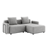 Cobana Lounge Sofa 2 - Sitzer in Cobana Sand Melange mit Armlehnen und Hocker, modernes Outdoor - Design | Cobana Lounge Sofa - 2 seater - Cobana Sand Melange Mit Armlehnen Mit Hocker | SACKit