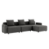 Cobana Lounge Sofa 3 - Sitzer in Grau mit Armlehnen und Hocker, modernes Outdoor - Modulsofa. | Cobana Lounge Sofa - 3 seater - Cobana Grey Mit Armlehnen Mit Hocker | SACKit
