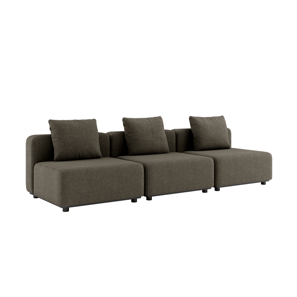 Cobana Lounge Sofa 3 - Sitzer in braun ohne Armlehnen und Hocker, modernes Outdoor - Modulsofa | Cobana Lounge Sofa - 3 seater - Cobana Brown Ohne Armlehnen Ohne Hocker | SACKit