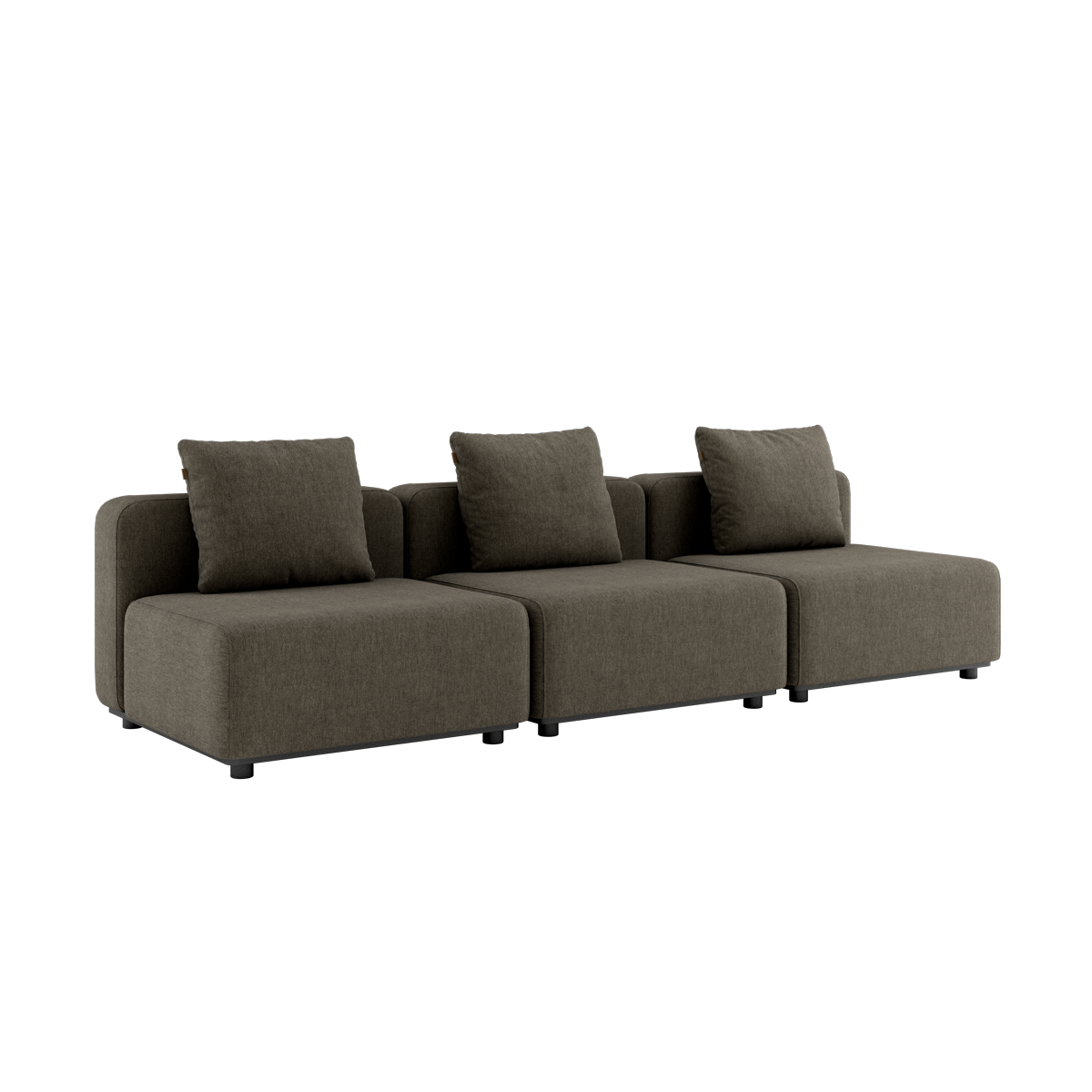 Cobana Lounge Sofa 3 - Sitzer in braun ohne Armlehnen und Hocker, modernes Outdoor - Modulsofa | Cobana Lounge Sofa - 3 seater - Cobana Brown Ohne Armlehnen Ohne Hocker | SACKit