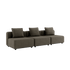 Cobana Lounge Sofa 3 - Sitzer in braun ohne Armlehnen und Hocker, modernes Outdoor - Modulsofa | Cobana Lounge Sofa - 3 seater - Cobana Brown Ohne Armlehnen Ohne Hocker | SACKit