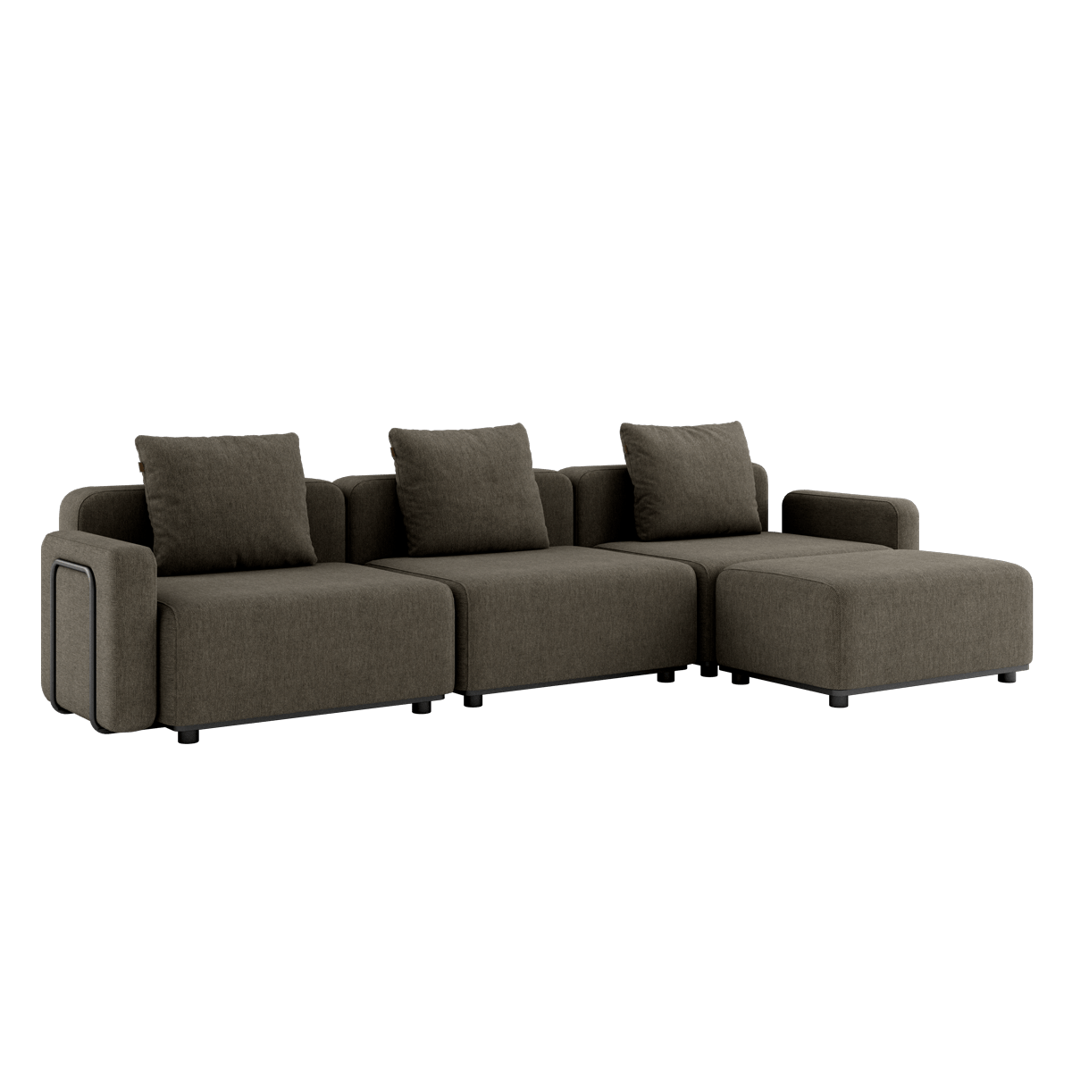 Cobana Lounge Sofa - 3 seater | Cobana Lounge Sofa - 3 seater - Cobana Brown Mit Armlehnen Mit Hocker | SACKit