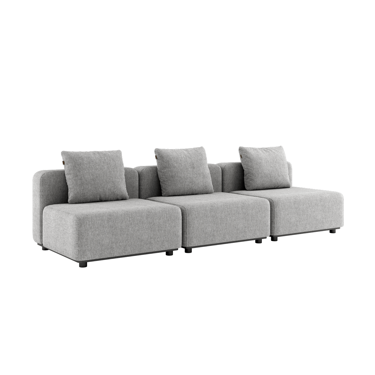 Cobana Lounge Sofa 3 - Sitzer in Sand Melange ohne Armlehnen und ohne Hocker, skandinavisches Design. | Cobana Lounge Sofa - 3 seater - Cobana Sand Melange Ohne Armlehnen Ohne Hocker | SACKit