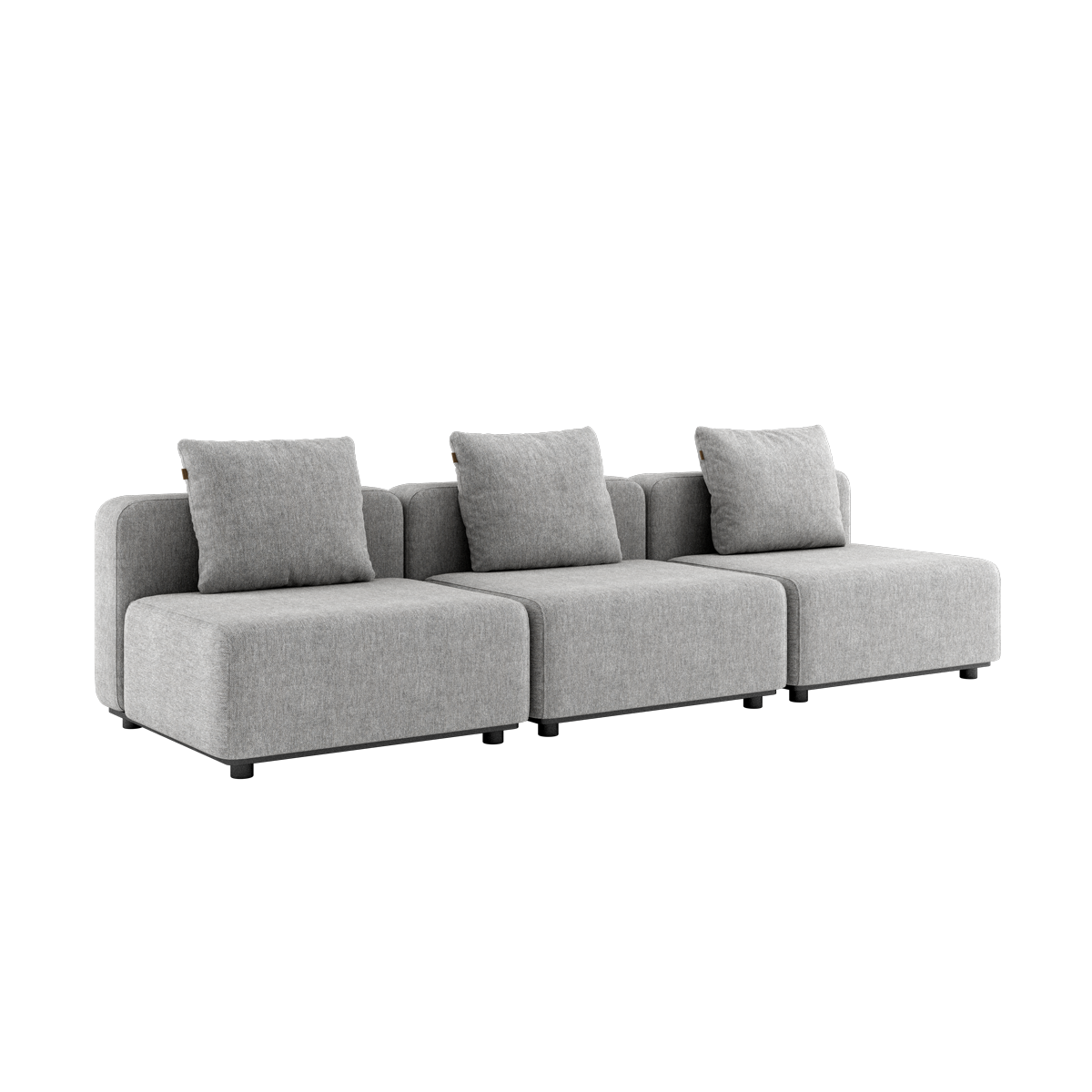 Cobana Lounge Sofa 3 - Sitzer in Sand Melange ohne Armlehnen und ohne Hocker, skandinavisches Design. | Cobana Lounge Sofa - 3 seater - Cobana Sand Melange Ohne Armlehnen Ohne Hocker | SACKit