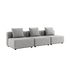 Cobana Lounge Sofa 3 - Sitzer in Sand Melange ohne Armlehnen und ohne Hocker, skandinavisches Design. | Cobana Lounge Sofa - 3 seater - Cobana Sand Melange Ohne Armlehnen Ohne Hocker | SACKit