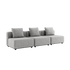 Cobana Lounge Sofa 3 - Sitzer in Sand Melange ohne Armlehnen und ohne Hocker, skandinavisches Design. | Cobana Lounge Sofa - 3 seater - Cobana Sand Melange Ohne Armlehnen Ohne Hocker | SACKit