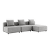 Cobana Lounge Sofa 3 - Sitzer in Sand Melange ohne Armlehnen mit Hocker, modernes Outdoor - Modulsofa | Cobana Lounge Sofa - 3 seater - Cobana Sand Melange Ohne Armlehnen Mit Hocker | SACKit