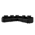 Schwarzes Cobana Lounge Sofa mit fünf Sitzmodulen und Armlehnen, Ecksofa für den Außenbereich | Cobana Lounge Sofa - 5 seater corner sofa - Cobana Black Mit Armlehnen | SACKit