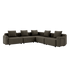 Cobana Lounge Sofa 5 - Sitzer Ecksofa in Braun mit Armlehnen, modernes Outdoor - Modulsofa aus Aluminium und Olefinfasern | Cobana Lounge Sofa - 5 seater corner sofa - Cobana Brown Mit Armlehnen | SACKit