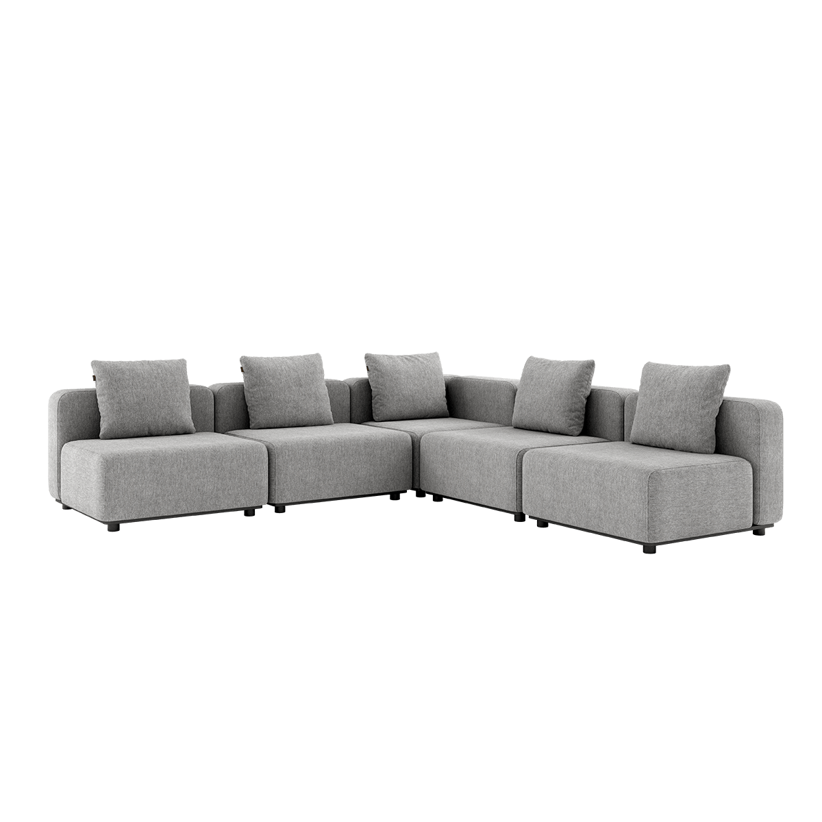 Cobana Lounge Sofa 5 - Sitzer Ecksofa in Cobana Sand Melange ohne Armlehnen aus Outdoor - Materialien | Cobana Lounge Sofa - 5 seater corner sofa - Cobana Sand Melange Ohne Armlehnen | SACKit