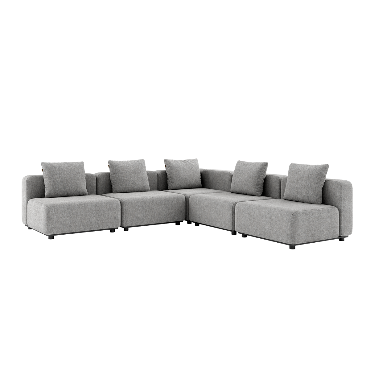Cobana Lounge Sofa 5 - Sitzer Ecksofa in Cobana Sand Melange ohne Armlehnen aus Outdoor - Materialien | Cobana Lounge Sofa - 5 seater corner sofa - Cobana Sand Melange Ohne Armlehnen | SACKit