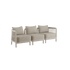 Kirra Lounge Sofa 3 - Sitzer in Sandfarben ohne Hocker mit pulverbeschichtetem Aluminiumrahmen und Olefin - Textil | Kirra Lounge Sofa - 3 seater - Kirra Sand Ohne Hocker | SACKit