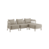 Kirra Lounge Sofa in Sand mit Hocker, pulverbeschichteter Aluminiumrahmen und wasserabweisendem Olefin-Textil