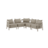 Kirra Lounge Ecksofa in sandfarbenem Olefin-Textil mit pulverbeschichtetem Aluminiumrahmen