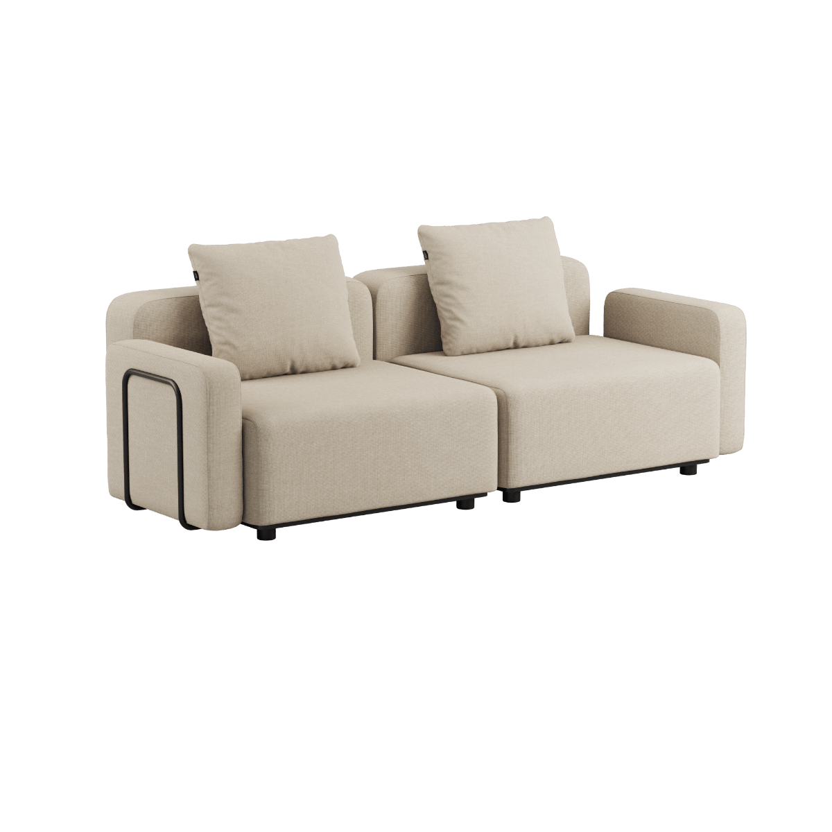 Cobana Lounge Sofa - 2 seater | Cobana Lounge Sofa - 2 seater - Kirra Sand Mit Armlehnen Ohne Hocker | SACKit