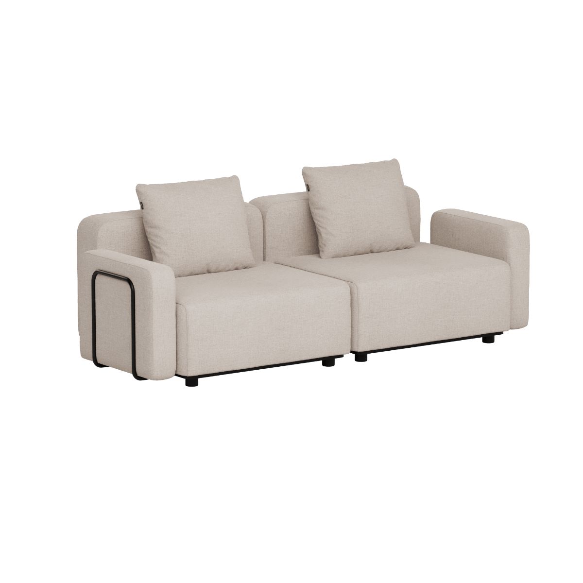 Cobana Lounge Sofa - 2 seater | Cobana Lounge Sofa - 2 seater - Kirra Sand Mit Armlehnen Ohne Hocker | SACKit