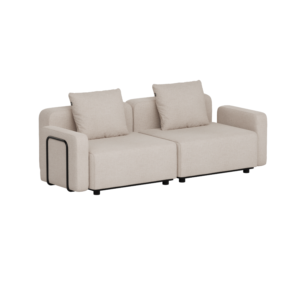 Cobana Lounge Sofa - 2 seater | Cobana Lounge Sofa - 2 seater - Kirra Sand Mit Armlehnen Ohne Hocker | SACKit