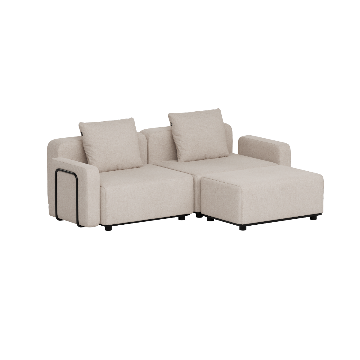 Cobana Lounge Sofa - 2 seater | Cobana Lounge Sofa - 2 seater - Kirra Sand Mit Armlehnen Mit Hocker | SACKit