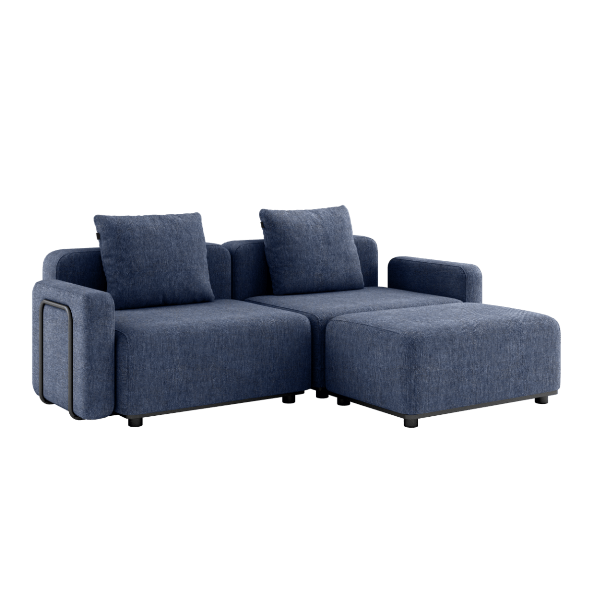 Cobana Lounge Sofa - 2 seater | Cobana Lounge Sofa - 2 seater - Kirra Indigo Mit Armlehnen Mit Hocker | SACKit