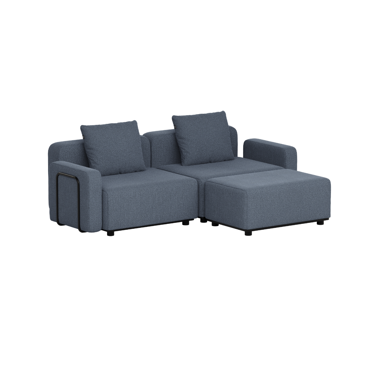 Cobana Lounge Sofa - 2 seater | Cobana Lounge Sofa - 2 seater - Kirra Indigo Mit Armlehnen Mit Hocker | SACKit