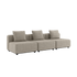 Cobana Lounge Sofa 3 - Sitzer in Kirra Sand ohne Armlehnen und ohne Hocker, skandinavisches Outdoor - Design | Cobana Lounge Sofa - 3 seater - Kirra Sand Ohne Armlehnen Ohne Hocker | SACKit