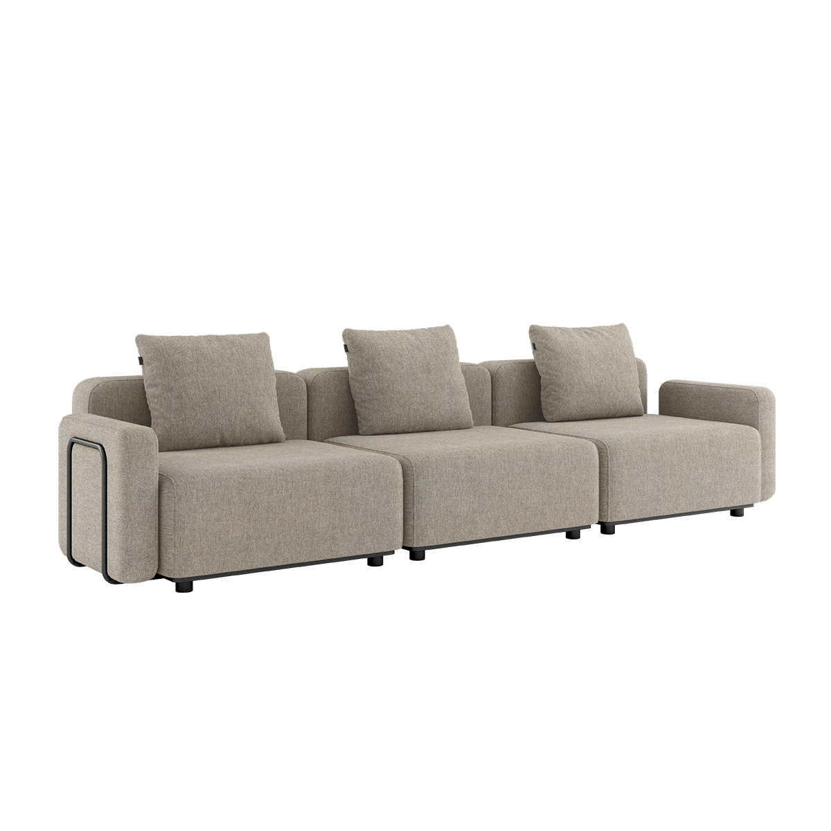Cobana Lounge Sofa - 3 seater | Cobana Lounge Sofa - 3 seater - Kirra Sand Mit Armlehnen Ohne Hocker | SACKit