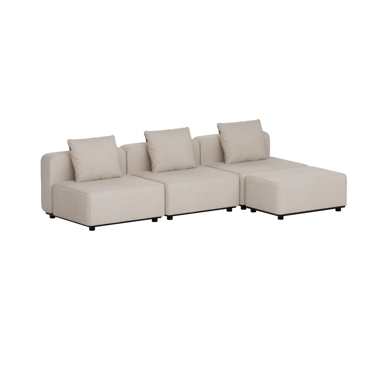 Cobana Lounge Sofa - 3 seater | Cobana Lounge Sofa - 3 seater - Kirra Sand Ohne Armlehnen Mit Hocker | SACKit