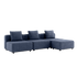 Kirra Indigo Cobana Lounge Sofa 3 - Sitzer ohne Armlehnen mit Hocker, skandinavisches Design, Outdoor - Möbel | Cobana Lounge Sofa - 3 seater - Kirra Indigo Ohne Armlehnen Mit Hocker | SACKit