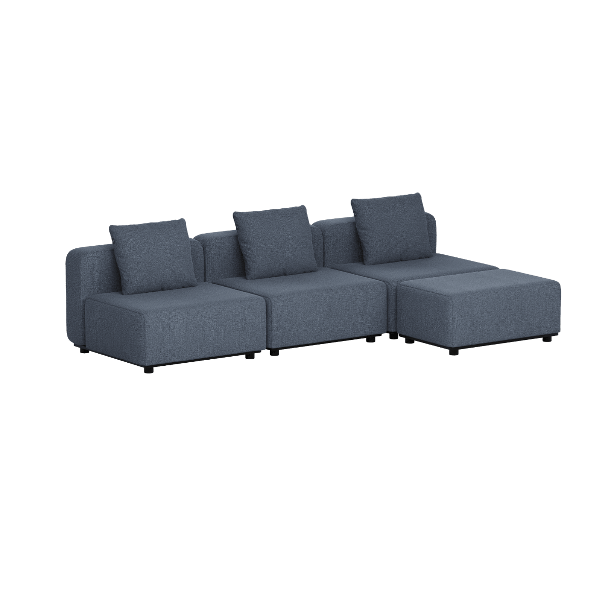 Cobana Lounge Sofa - 3 seater | Cobana Lounge Sofa - 3 seater - Kirra Indigo Ohne Armlehnen Mit Hocker | SACKit