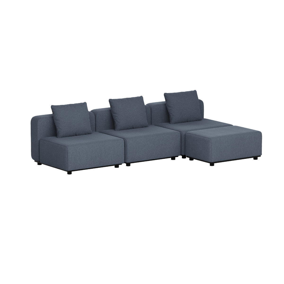 Cobana Lounge Sofa - 3 seater | Cobana Lounge Sofa - 3 seater - Kirra Indigo Ohne Armlehnen Mit Hocker | SACKit