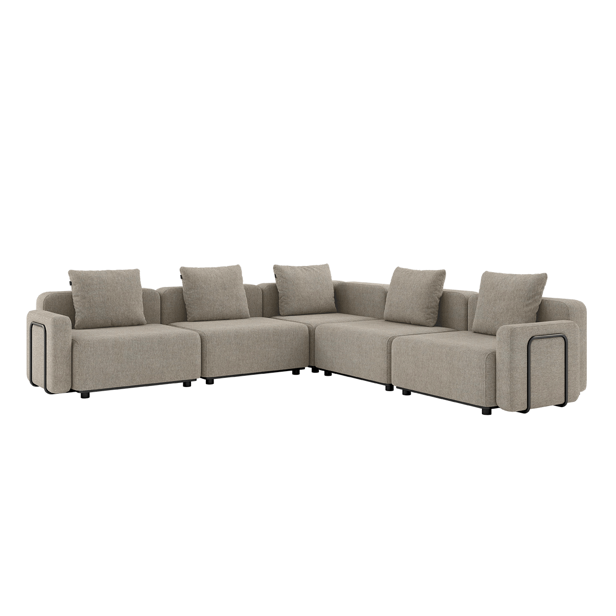 Cobana Lounge Sofa - 5 seater corner sofa | Cobana Lounge Sofa - 5 seater corner sofa - Kirra Sand Mit Armlehnen | SACKit