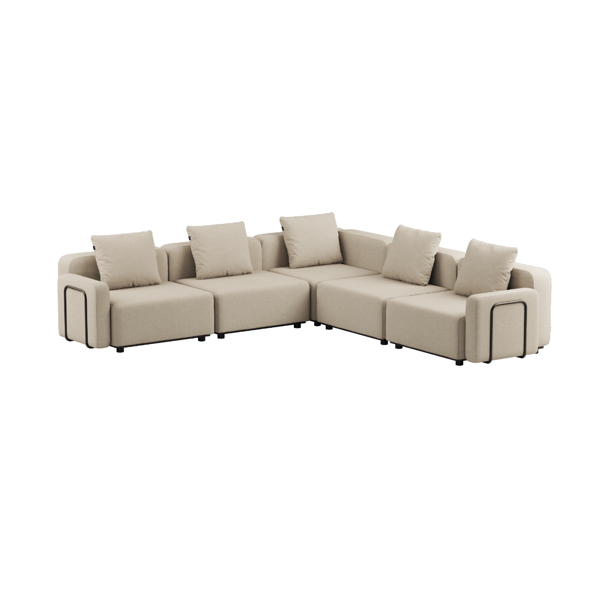 Cobana Lounge Sofa - 5 seater corner sofa | Cobana Lounge Sofa - 5 seater corner sofa - Kirra Sand Mit Armlehnen | SACKit