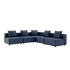 Ecksofa Cobana Lounge in Kirra Indigo ohne Armlehnen aus wetterfestem Material | Cobana Lounge Sofa - 5 seater corner sofa - Kirra Indigo Ohne Armlehnen | SACKit
