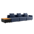 Cobana Lounge Sofa 3 - Sitzer in Kirra Indigo mit Patio Storage Table ohne Hocker, modernes Outdoor - Design | Cobana Lounge Sofa - 3 seater w/ Patio Storage Table - Kirra Indigo Ohne Hocker | SACKit