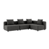 Graues Cobana Lounge Sofa ohne Armlehnen, 4 - Sitzer Ecksofa aus pulverbeschichtetem Aluminiumrahmen. | Cobana Lounge Sofa - 4 seater corner sofa - Cobana Grey Ohne Armlehnen | SACKit