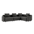 Cobana Lounge Sofa in Grau mit Armlehnen, 4 - Sitzer Ecksofa aus pulverbeschichtetem Aluminium und Olefinfasern. | Cobana Lounge Sofa - 4 seater corner sofa - Cobana Grey Mit Armlehnen | SACKit