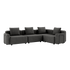 Cobana Lounge Sofa in Grau mit Armlehnen, 4 - Sitzer Ecksofa aus pulverbeschichtetem Aluminium und Olefinfasern. | Cobana Lounge Sofa - 4 seater corner sofa - Cobana Grey Mit Armlehnen | SACKit