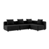 Schwarzes Cobana Lounge Sofa ohne Armlehnen, 4 - sitzige Eckkombination aus pulverbeschichtetem Aluminiumrahmen. | Cobana Lounge Sofa - 4 seater corner sofa - Cobana Black Ohne Armlehnen | SACKit