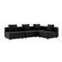 Schwarzes Cobana Lounge Sofa ohne Armlehnen, 4 - sitzige Eckkombination aus pulverbeschichtetem Aluminiumrahmen. | Cobana Lounge Sofa - 4 seater corner sofa - Cobana Black Ohne Armlehnen | SACKit