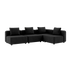 Schwarzes Cobana Lounge Sofa ohne Armlehnen, 4 - sitzige Eckkombination aus pulverbeschichtetem Aluminiumrahmen. | Cobana Lounge Sofa - 4 seater corner sofa - Cobana Black Ohne Armlehnen | SACKit