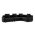 Cobana Lounge Sofa 4 - Sitzer Ecksofa in Schwarz mit Armlehnen, pulverbeschichteter Aluminiumrahmen, Outdoor - Möbel | Cobana Lounge Sofa - 4 seater corner sofa - Cobana Black Mit Armlehnen | SACKit