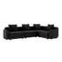 Cobana Lounge Sofa 4 - Sitzer Ecksofa in Schwarz mit Armlehnen, pulverbeschichteter Aluminiumrahmen, Outdoor - Möbel | Cobana Lounge Sofa - 4 seater corner sofa - Cobana Black Mit Armlehnen | SACKit